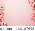 A spring frame adorned with cherry blossoms 138107659