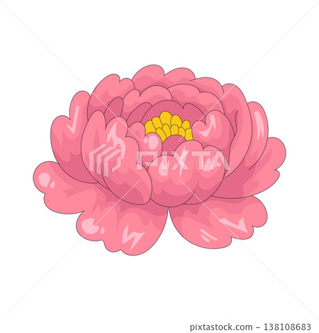 Illustration of pink flower  138108683
