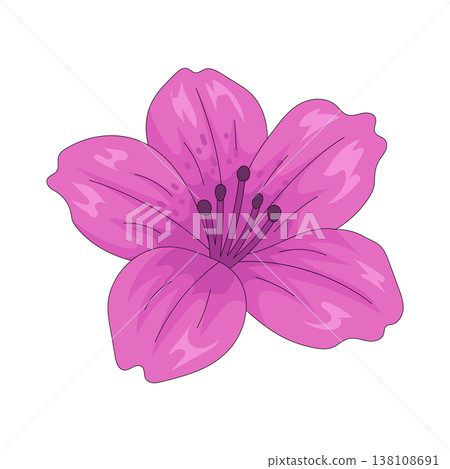 Illustration of purple flower  138108691