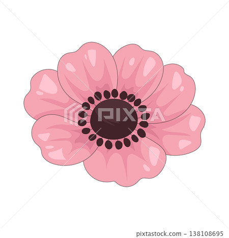 Illustration of pink flower Illustration of pink flower 138108695