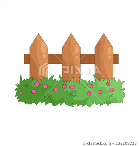 Illustration of grass with flower  138108728