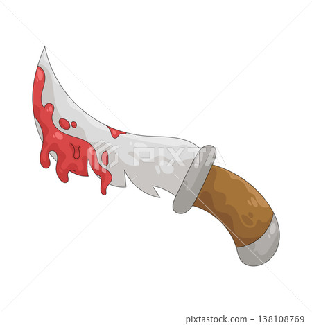 Illustration of bloody knife Illustration of bloody knife 138108769