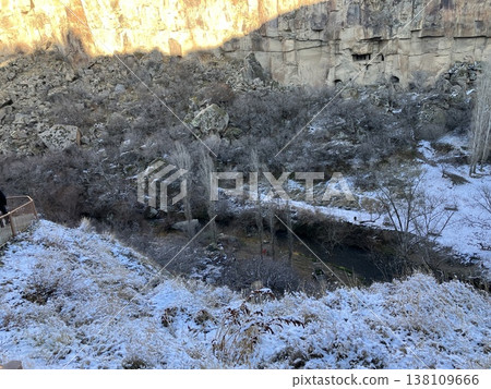 Snowscape of the Ihlara Valley in Aksaray, Türkiye Snowscape of the Ihlara Valley in Aksaray, Türkiye 138109666