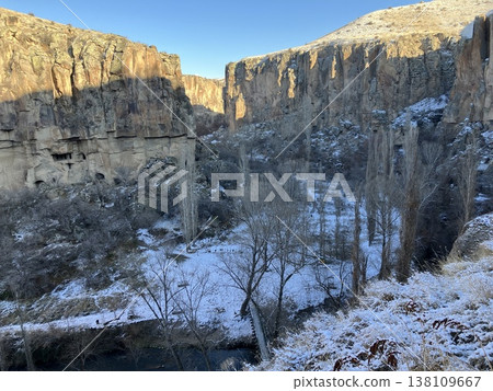 Snowscape of the Ihlara Valley in Aksaray, Türkiye Snowscape of the Ihlara Valley in Aksaray, Türkiye 138109667