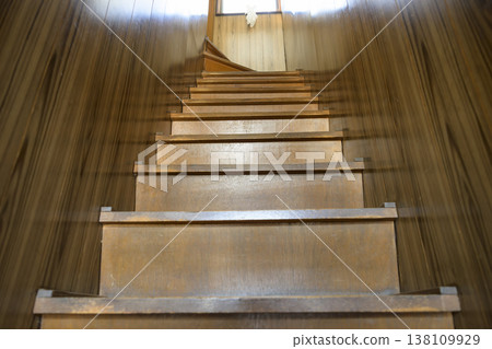 Staircase handrail before installation (before and after images) Staircase handrail before installation (before and after images) 138109929
