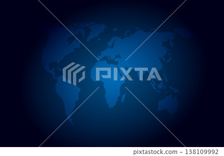 Digital world map silhouette projected on dark blue gradient background Digital world map silhouette projected on dark blue gradient background 138109992