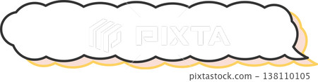 Speech bubble with white background, horizontal 2 Speech bubble with white background, horizontal 2 138110105