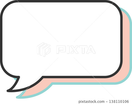 Speech bubble with white background, rounded rectangle 1 Speech bubble with white background, rounded rectangle 1 138110106