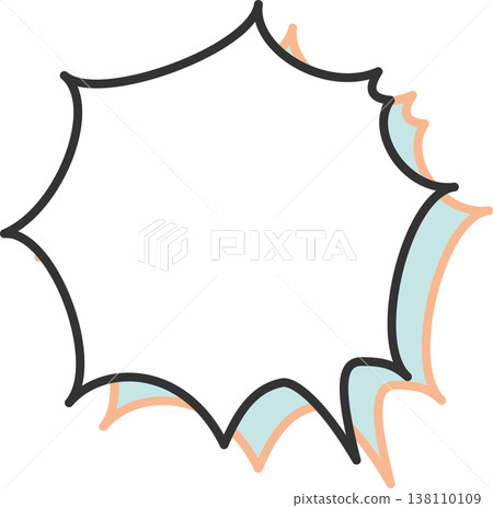 Speech bubble with white background, pop style_emphasis 2 Speech bubble with white background, pop style_emphasis 2 138110109