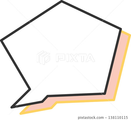 白色背景上的對話氣泡，普普藝術多邊形 1 138110115