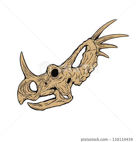 Fossil of a Styracosaurus skull 138110439