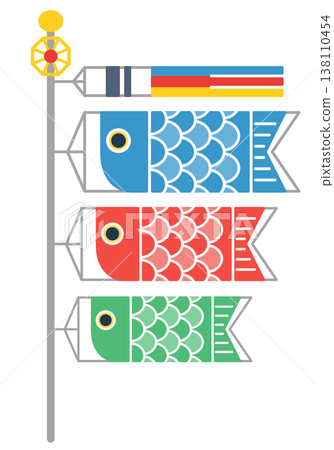 Illustration of a carp streamer Illustration of a carp streamer 138110454