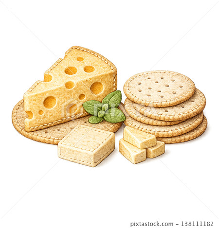 cheese, crackers, cheese platter, snack platter, picnic snack, wine pairing, savory flavor, brunch menu, aesthetic plating, gourmet snack, appetizer set, finger food, outdoor dining, casual meal, food 138111182