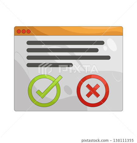 Illustration of online survey  138111355