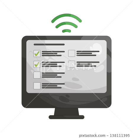 Illustration of online survey  138111395