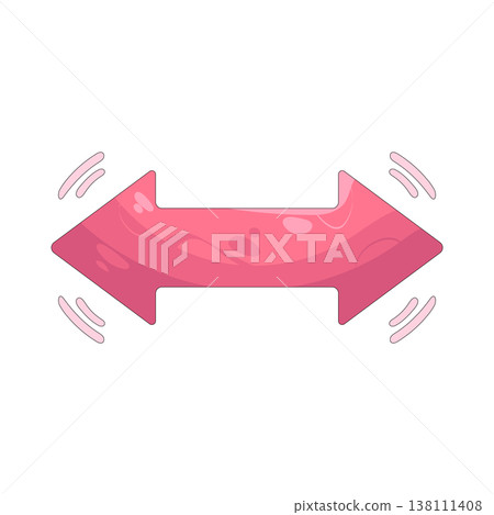 Illustration of double arrow Illustration of double arrow 138111408