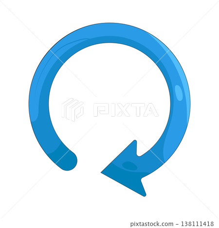 Illustration of reload arrow Illustration of reload arrow 138111418