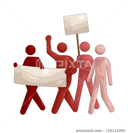 Illustration of protester Illustration of protester 138111994