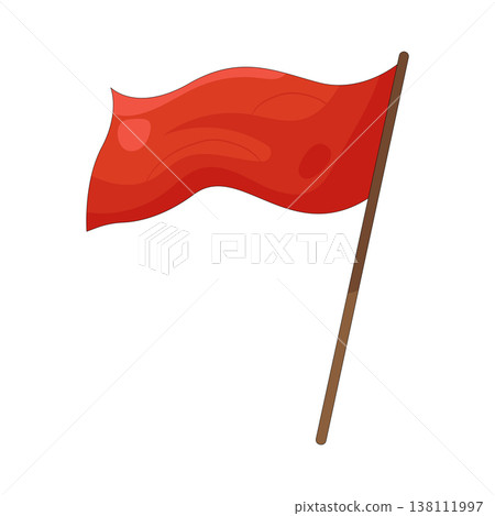 Illustration of red flag  138111997