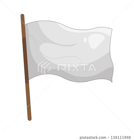 Illustration of white flag Illustration of white flag 138111998