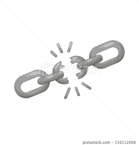 Illustration of broken chain Illustration of broken chain 138112008