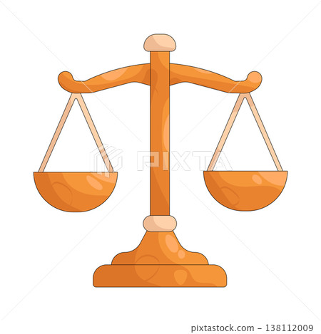 Illustration of balance scales Illustration of balance scales 138112009