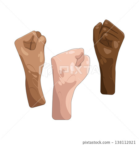 Illustration of Raise fist Illustration of Raise fist 138112021