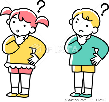 一對男女陷入沉思 一對男女陷入沉思 138112462