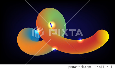 3D Abstract Gradient Liquid Wave Shape with Neon Glowing Lights on Dark Background 3D Abstract Gradient Liquid Wave Shape with Neon Glowing Lights on Dark Background 138112621