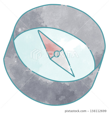 Illustration of a compass with loose lines Illustration of a compass with loose lines 138112699