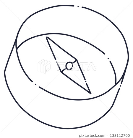 A loosely drawn compass line drawing illustration A loosely drawn compass line drawing illustration 138112700