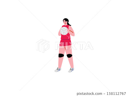 女排運動員的插圖 女排運動員的插圖 138112767