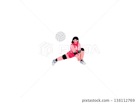 圖解:女排運動員接球。 圖解:女排運動員接球。 138112769