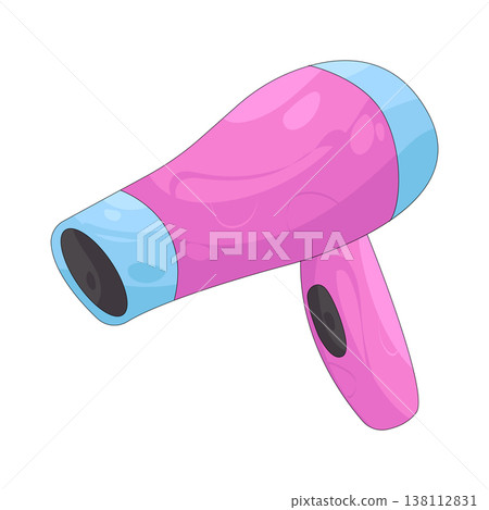 Illustration of hair dryer Illustration of hair dryer 138112831