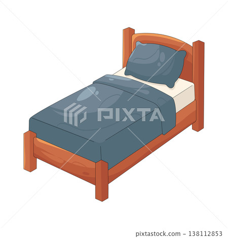 Illustration of bed Illustration of bed 138112853