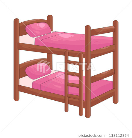 Illustration of bunk bed Illustration of bunk bed 138112854
