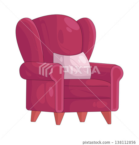 Illustration of armchair  138112856