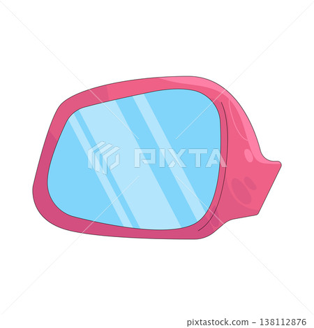 Illustration of car side mirror Illustration of car side mirror 138112876