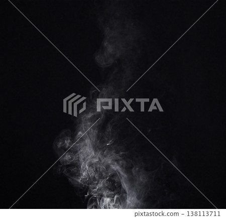 Smoke, smog or gas in a studio with dark background by mockup space for magic effect with abstract. Incense, steam or vapor mist moving in air for cloud fog pattern by black backdrop with mock up. Smoke, smog or gas in a studio with dark background by mockup space for magic effect with abstract. Incense, steam or vapor mist moving in air for cloud fog pattern by black backdrop with mock up. 138113711