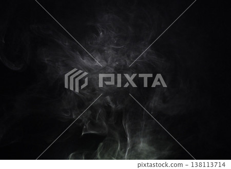 Smoke, black background and incense, fog or gas on mockup space wallpaper. Cloud, smog and magic effect on dark backdrop of steam with abstract texture, pollution pattern or mist vapor moving in air Smoke, black background and incense, fog or gas on mockup space wallpaper. Cloud, smog and magic effect on dark backdrop of steam with abstract texture, pollution pattern or mist vapor moving in air 138113714