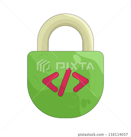 Illustration of Padlock with code Illustration of Padlock with code 138114037