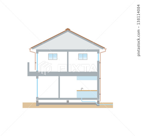 獨立式住宅橫斷面示意圖 138114084