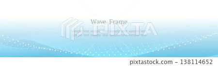 Simple background with waves and dotted lines, light blue gradient, bottom-positioned web banner. Simple background with waves and dotted lines, light blue gradient, bottom-positioned web banner. 138114652