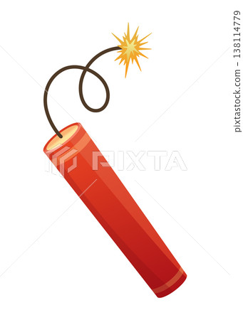 Dynamite bomb. Dynamite stick. Retro pop art style. Cartoon comic vector illustration 138114779