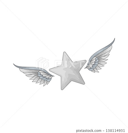 Illustration of Winged star 138114931