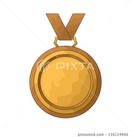 Illustration of Bronze Medal Illustration of Bronze Medal 138114948