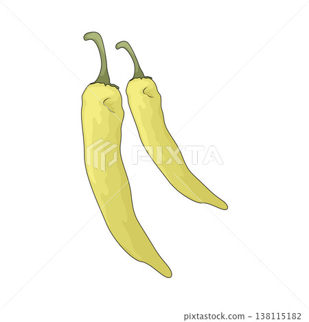 Illustration of Banana Pepper 138115182