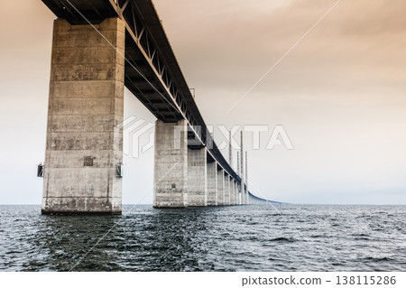 the oresund bridge between denmark and sweden the oresund bridge between denmark and sweden 138115286