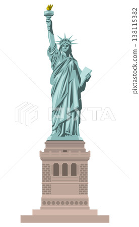 自由女神像的簡圖。 138115382