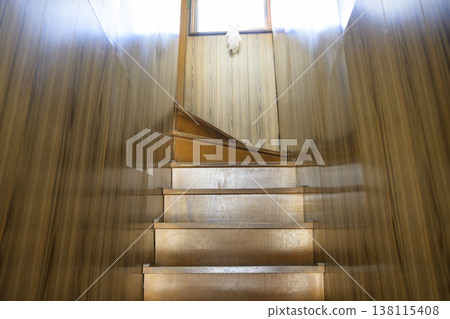 Staircase handrail before installation (before and after images) Staircase handrail before installation (before and after images) 138115408